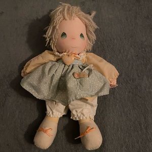 3/$20 Vintage Precious Moments 16” cloth doll peach green